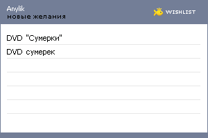 My Wishlist - anylik