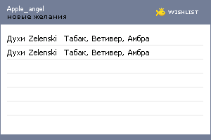 My Wishlist - apple_angel