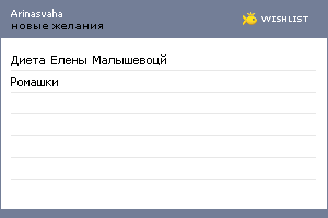 My Wishlist - arinasvaha