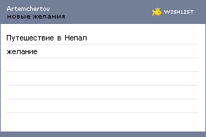 My Wishlist - artemchertov