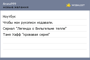 My Wishlist - aruna999