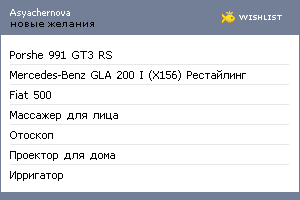 My Wishlist - asyachernova