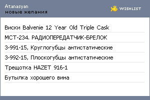 My Wishlist - atanasyan
