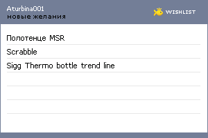 My Wishlist - aturbina001