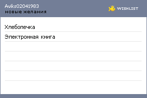 My Wishlist - aviks02041983