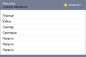 My Wishlist - bananamen66