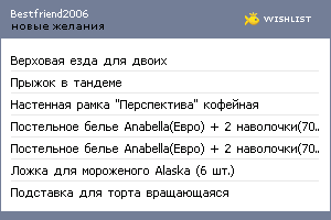 My Wishlist - bestfriend2006