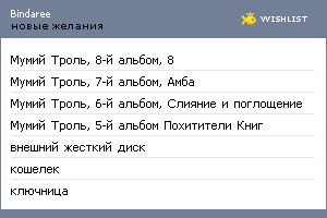 My Wishlist - bindaree