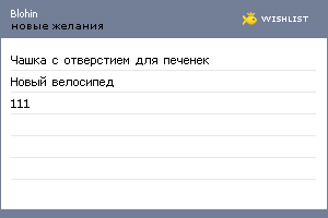 My Wishlist - blohin