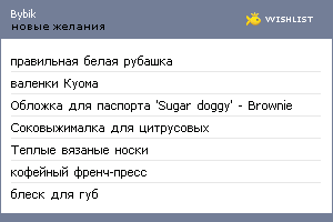 My Wishlist - bybik