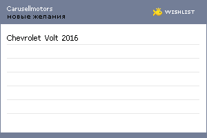 My Wishlist - carusellmotors