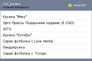 My Wishlist - cat_barabus