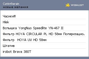 My Wishlist - catintherain