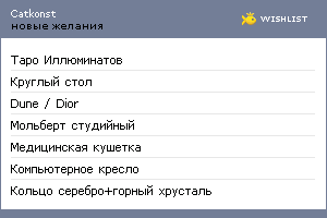 My Wishlist - catkonst