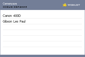 My Wishlist - cemenyave