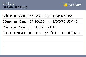 My Wishlist - chaika_v