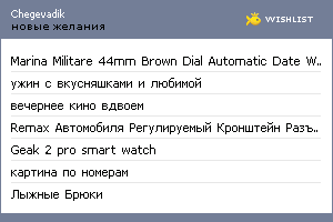 My Wishlist - chegevadik