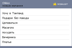 My Wishlist - chibiss