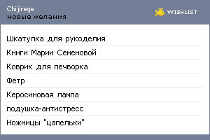 My Wishlist - chijirege