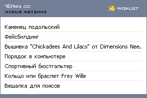 My Wishlist - chizhic