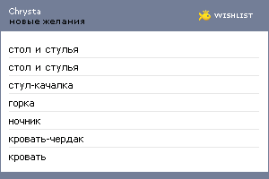 My Wishlist - chrysta