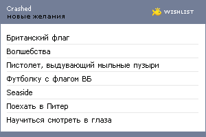 My Wishlist - crashed