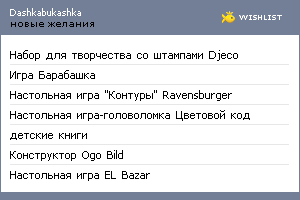 My Wishlist - dashkabukashka