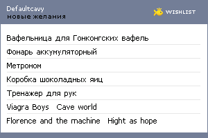 My Wishlist - defaultcavy