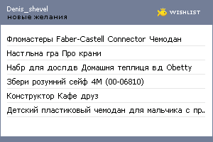 My Wishlist - denis_shevel