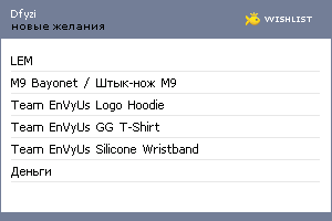 My Wishlist - dfyzi