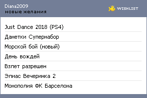 My Wishlist - diana2009