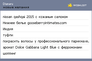 My Wishlist - dianaru
