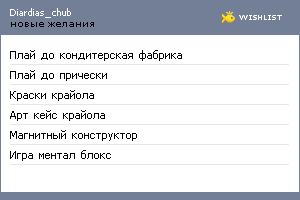 My Wishlist - diardias_chub