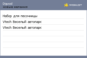 My Wishlist - digvozd