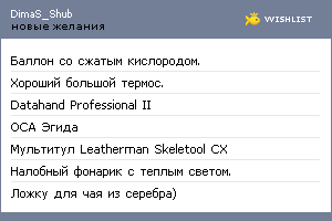 My Wishlist - dimas_shub