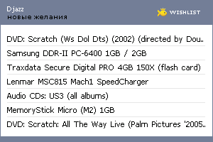 My Wishlist - djazz