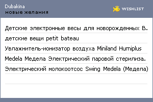 My Wishlist - dubakina