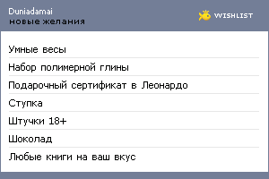 My Wishlist - duniadamai