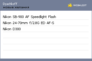My Wishlist - dyachkoff