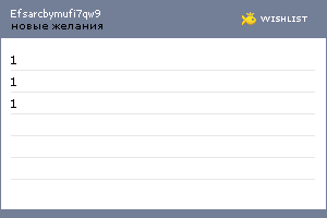 My Wishlist - efsarcbymufi7qw9