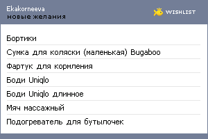 My Wishlist - ekakorneeva