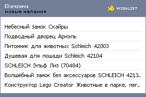 My Wishlist - ekarezaeva