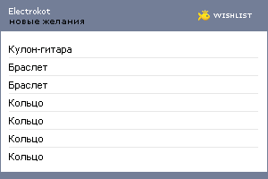 My Wishlist - electrokot