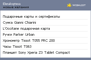 My Wishlist - elenakogteva