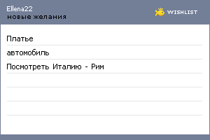 My Wishlist - ellena22