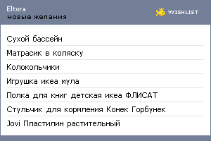 My Wishlist - eltora