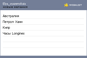 My Wishlist - elya_vyazemskaia