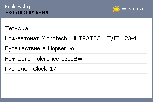 My Wishlist - enakievskij