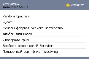 My Wishlist - ermolaevaav