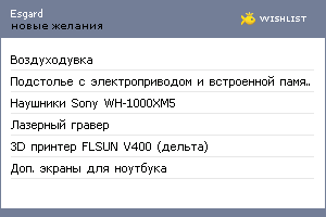 My Wishlist - esgard